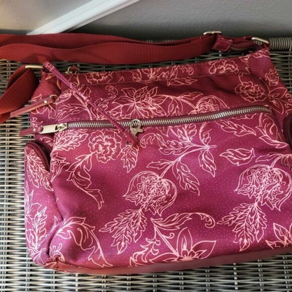 Crossbody Bag Purse Bohemian Multi-Pocket Floral - Picture 4 of 10